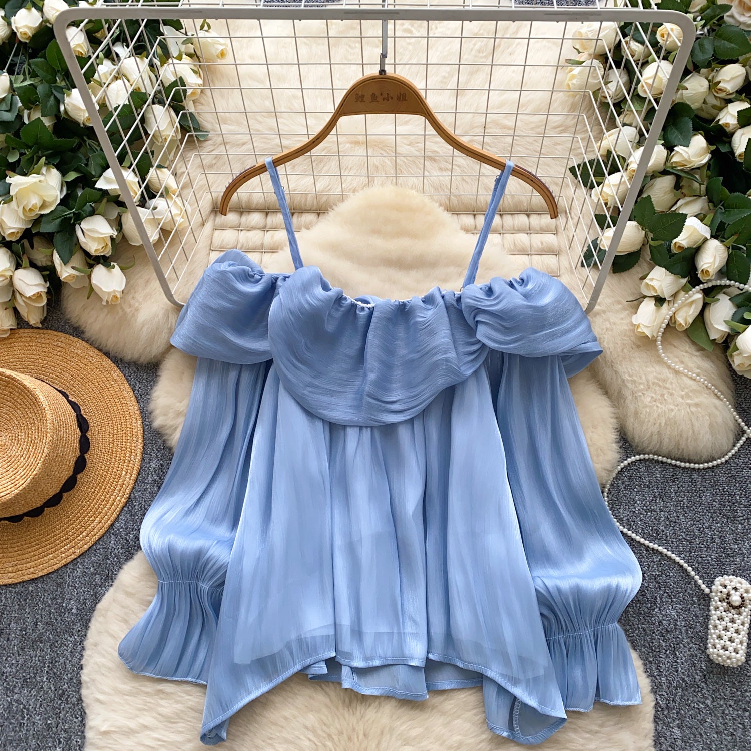 Elegante Chiffon-Cami mit 3D-Effekt
