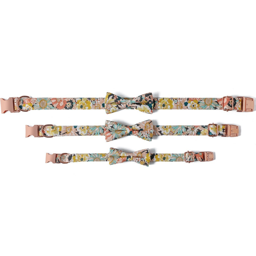 Halsband Baumwolle mit Rosenschnalle – Bild 2 | LuxeStyle