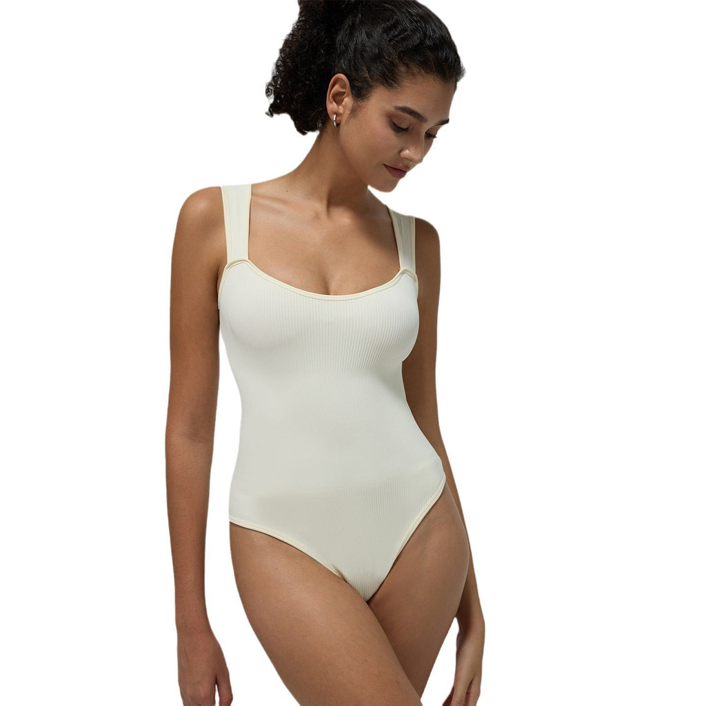 Nahtloser Casual Jumpsuit mit Thong-Boden
