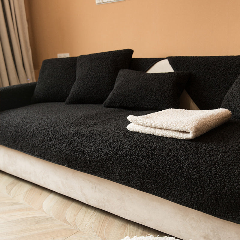 Sofa-Kissenbezug aus Lammfell-Imitat, rutschfest