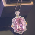Cushion Cut Mehrfarbiger Halo Anhänger
