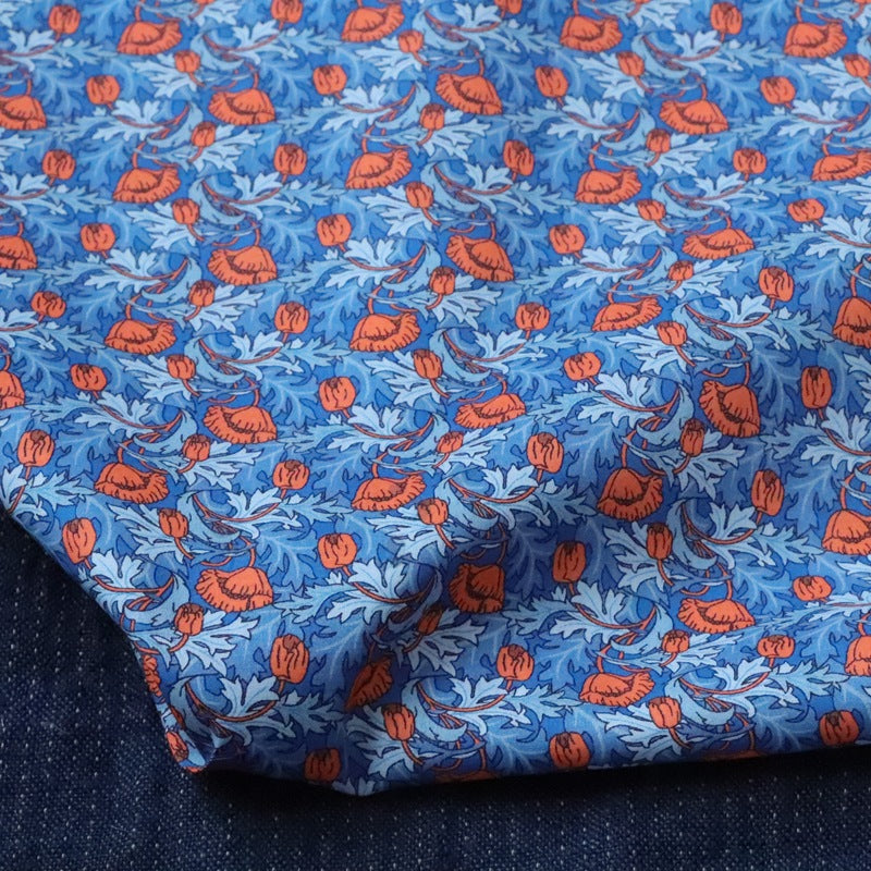 Baumwollstoff mit Mohnblumenmuster – Bild 4 | LuxeStyle