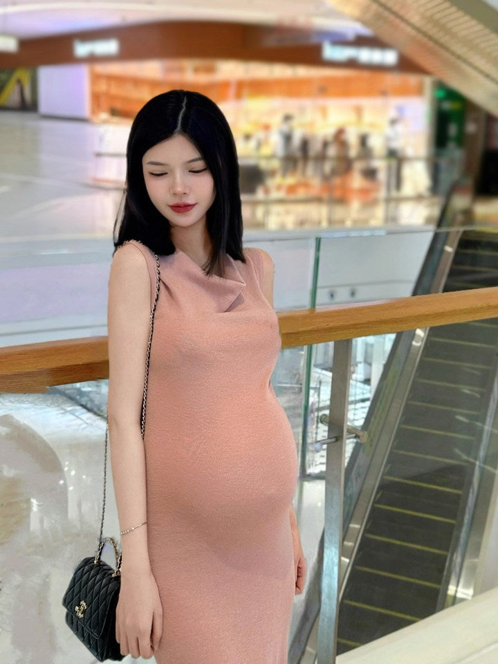 Schwangerschafts-Midikleid Ärmellos – Bild 3 | LuxeStyle