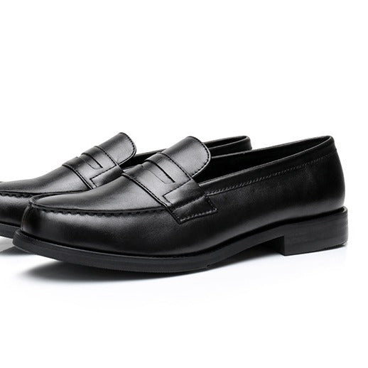 Retro-Leder Sneaker in Schwarz – Bild 5 | LuxeStyle