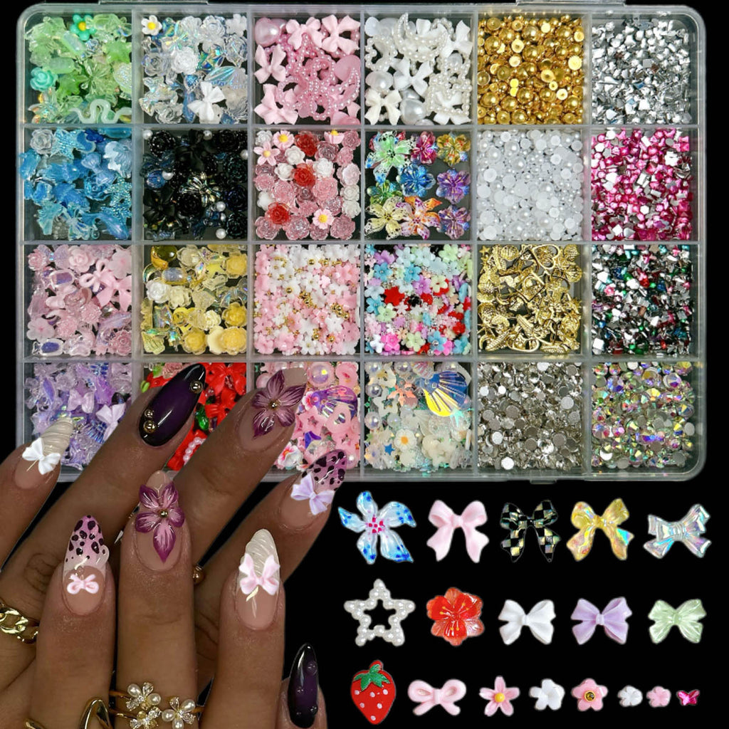 Mini Floral DIY Nagelsticker-Set – Ansicht 5