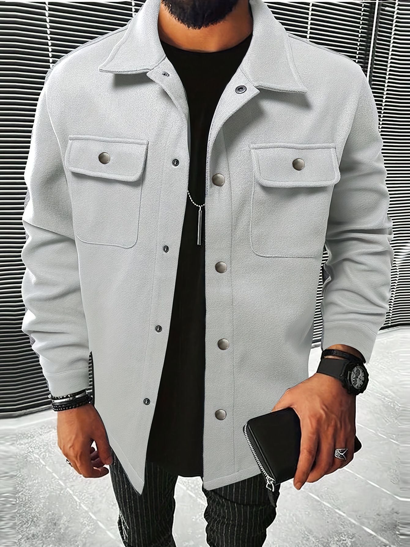 Herren Workwear Jacke mit Reverskragen