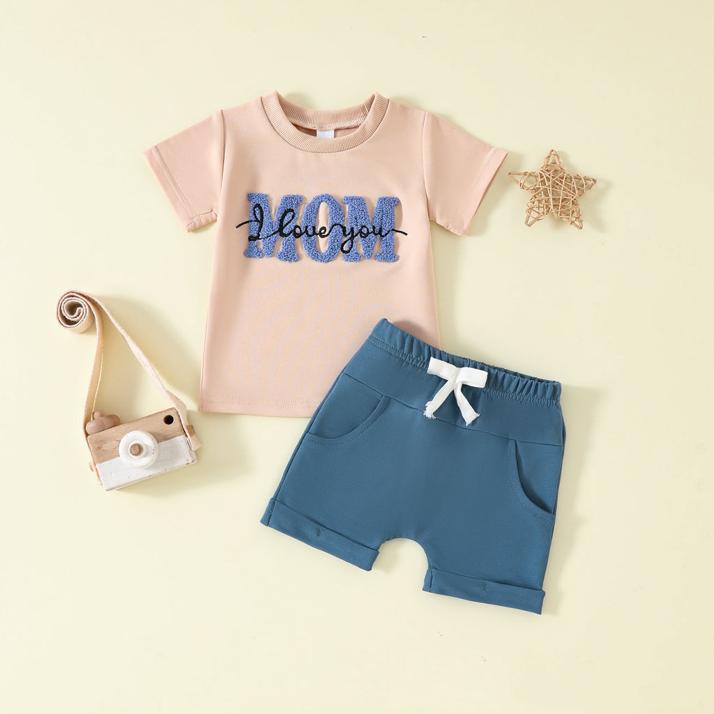 Baby Jungen Set mit Kurzarmshirt und Shorts – Bild 5 | LuxeStyle