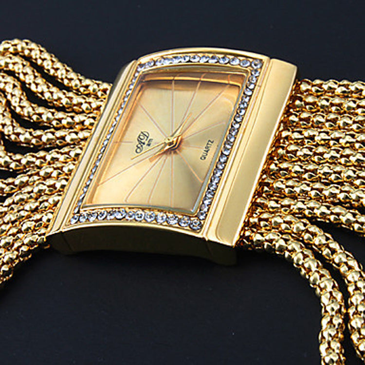 Quarz-Armbanduhr mit Strass – Bild 5 | LuxeStyle