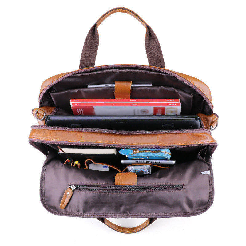 Herren-Laptoptasche aus Rindsleder – Bild 2 | LuxeStyle