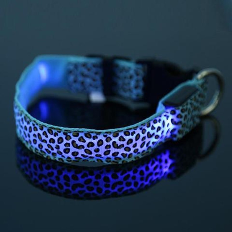 LED-Halsband für Hunde – Leopard-Muster