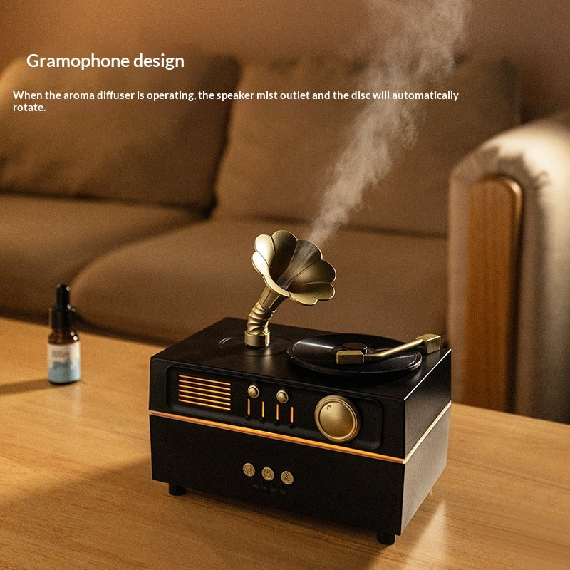 Retro Plattenspieler Aroma Diffuser & Bluetooth Speaker