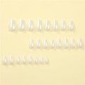 Aurora White Fake Nails – Lange Wasserrohr-Form