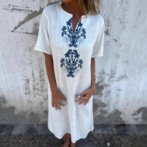 T-Shirt-Kleid «Casa» – locker mit Print