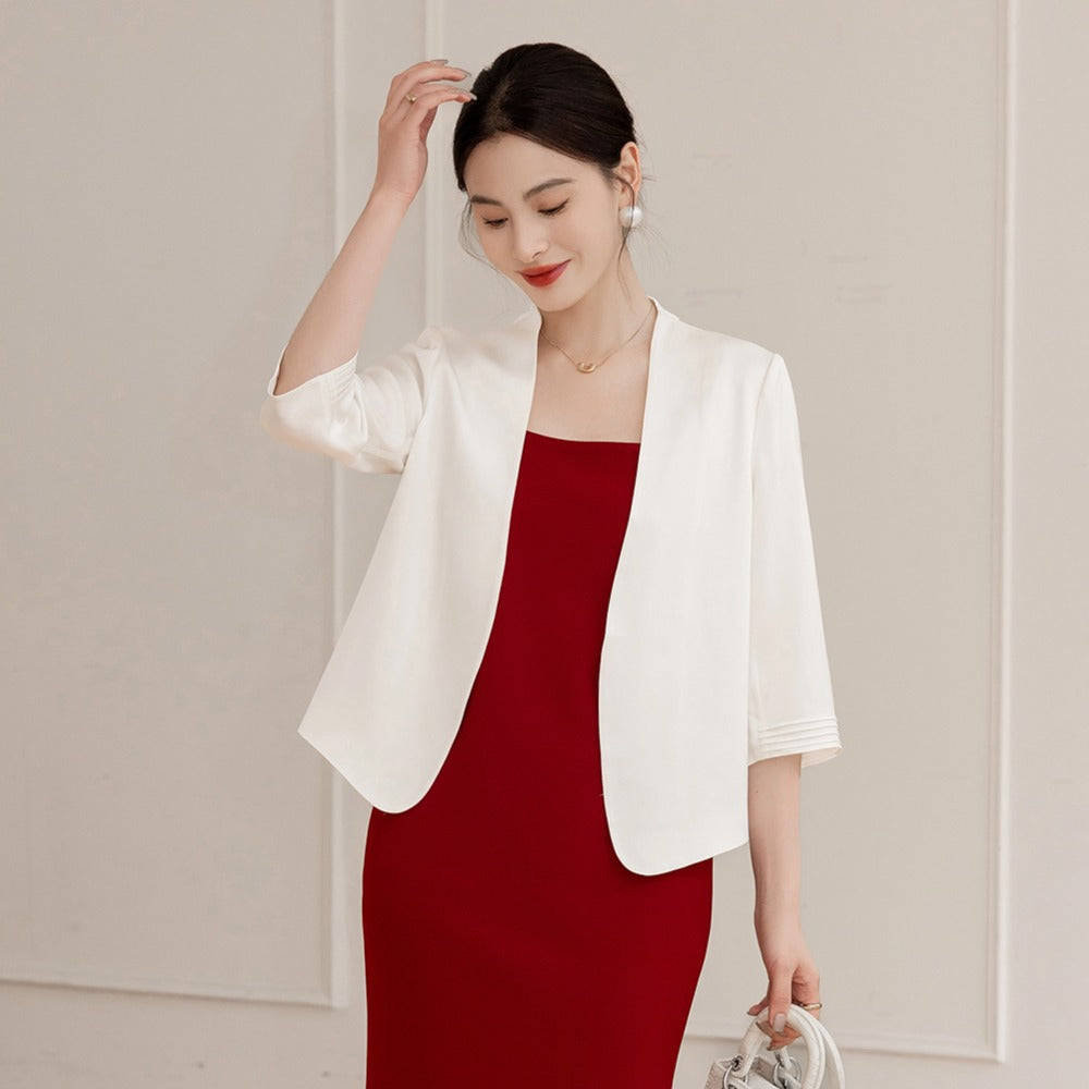 Kurzer Blazer mit Dreiviertel-Ärmeln für Damen