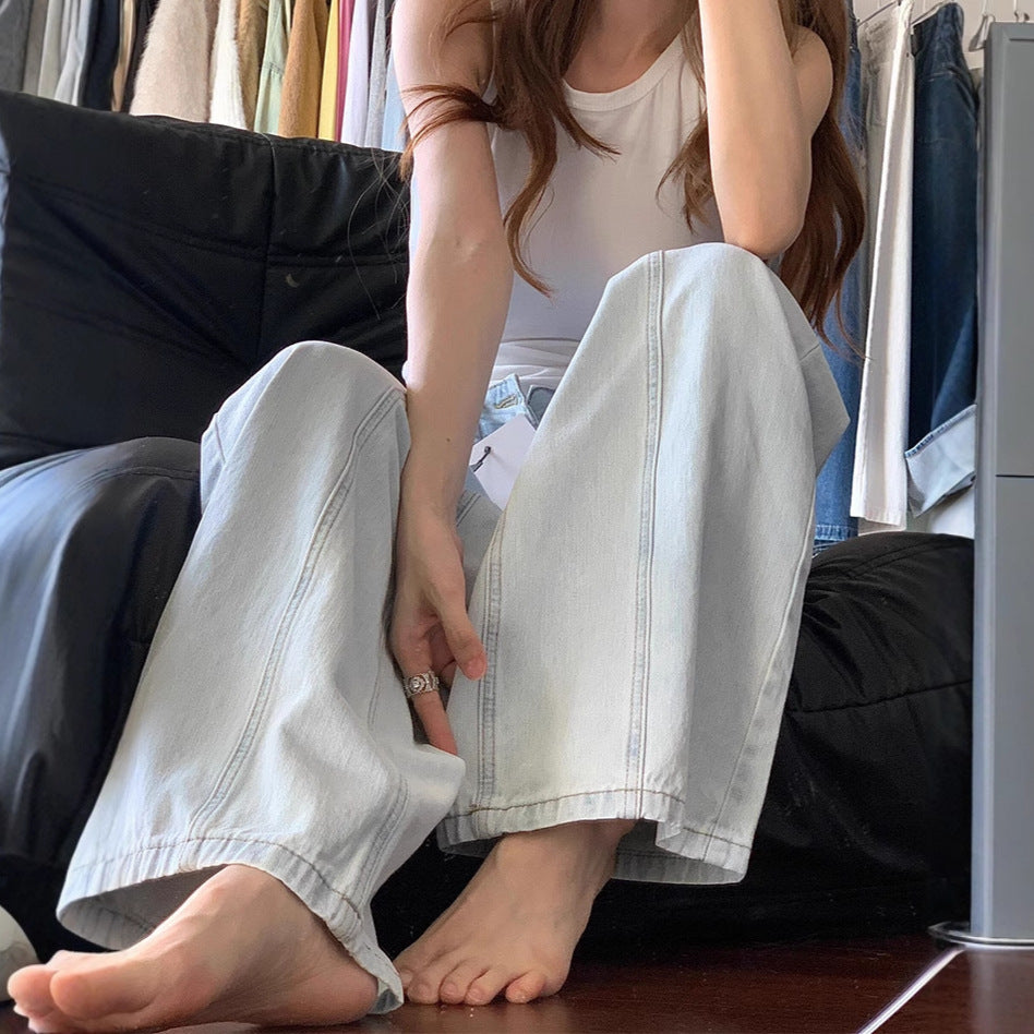 Patchwork Bootcut Jeans