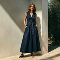Tailliertes Wickelkleid ohne Ärmel, V‑Ausschnitt – Bild 10 | LuxeStyle