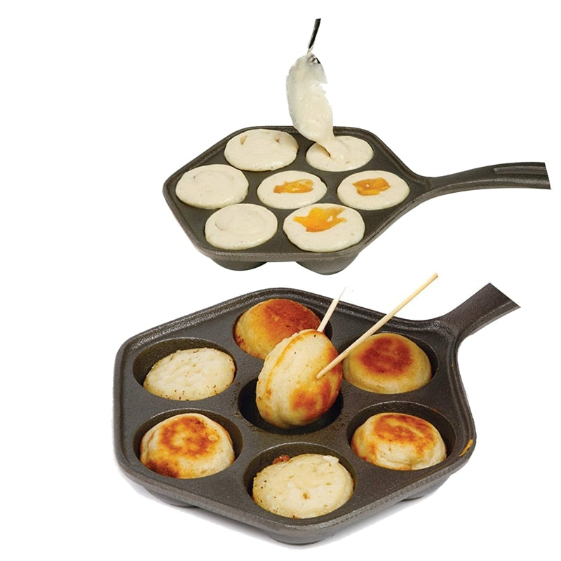 Gusseisen-Pfannkuchenform, 7 Mulden – Bild 2 | LuxeStyle