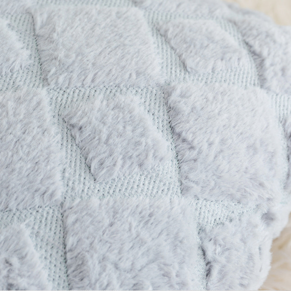 Plüsch-Sofakissen mit Pompon – Bild 5 | LuxeStyle