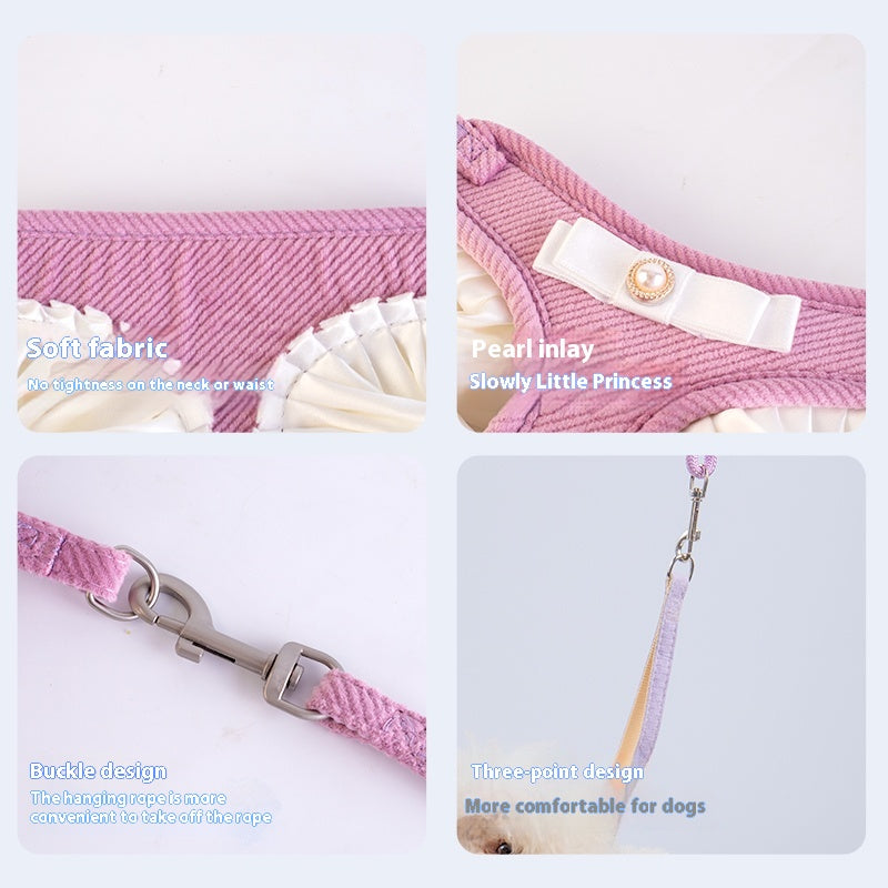 Halsband & Leine Set mit Spitze & Schleife – Bild 15 | LuxeStyle