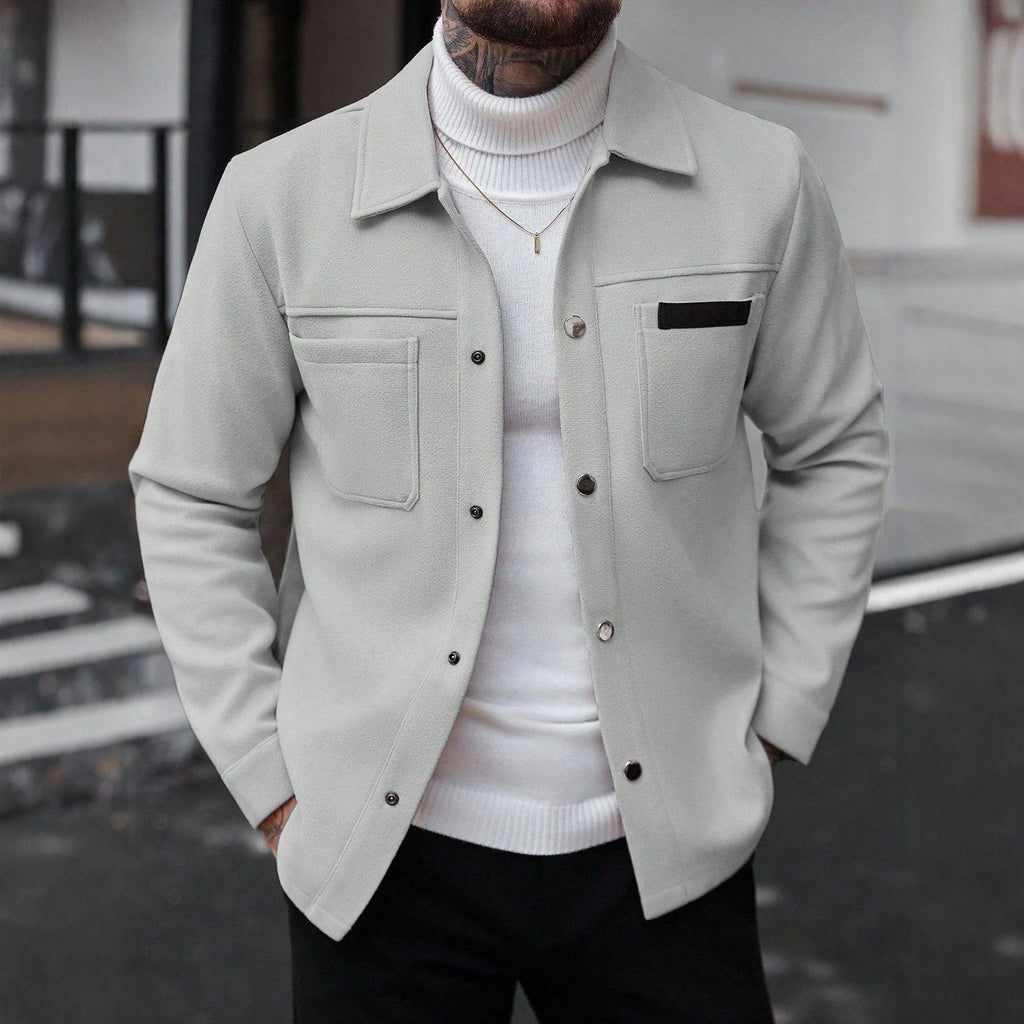 Wolljacke für Herren mit Taschen