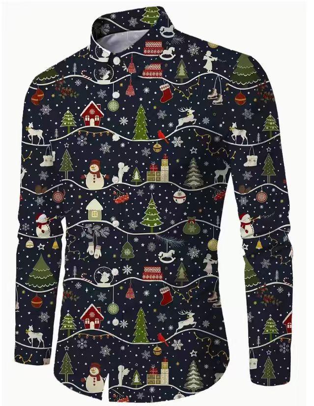 Weihnachts-Langarmshirt für Herren | LuxeStyle