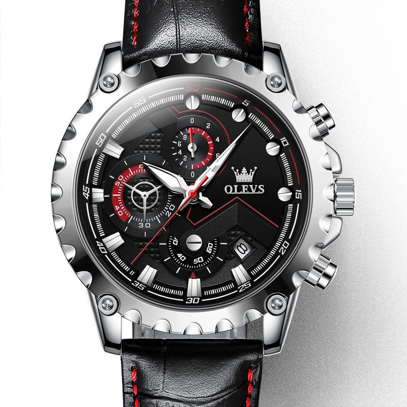 Multifunktionale Herrenuhr mit Leuchtzifferblatt – Bild 1 | LuxeStyle