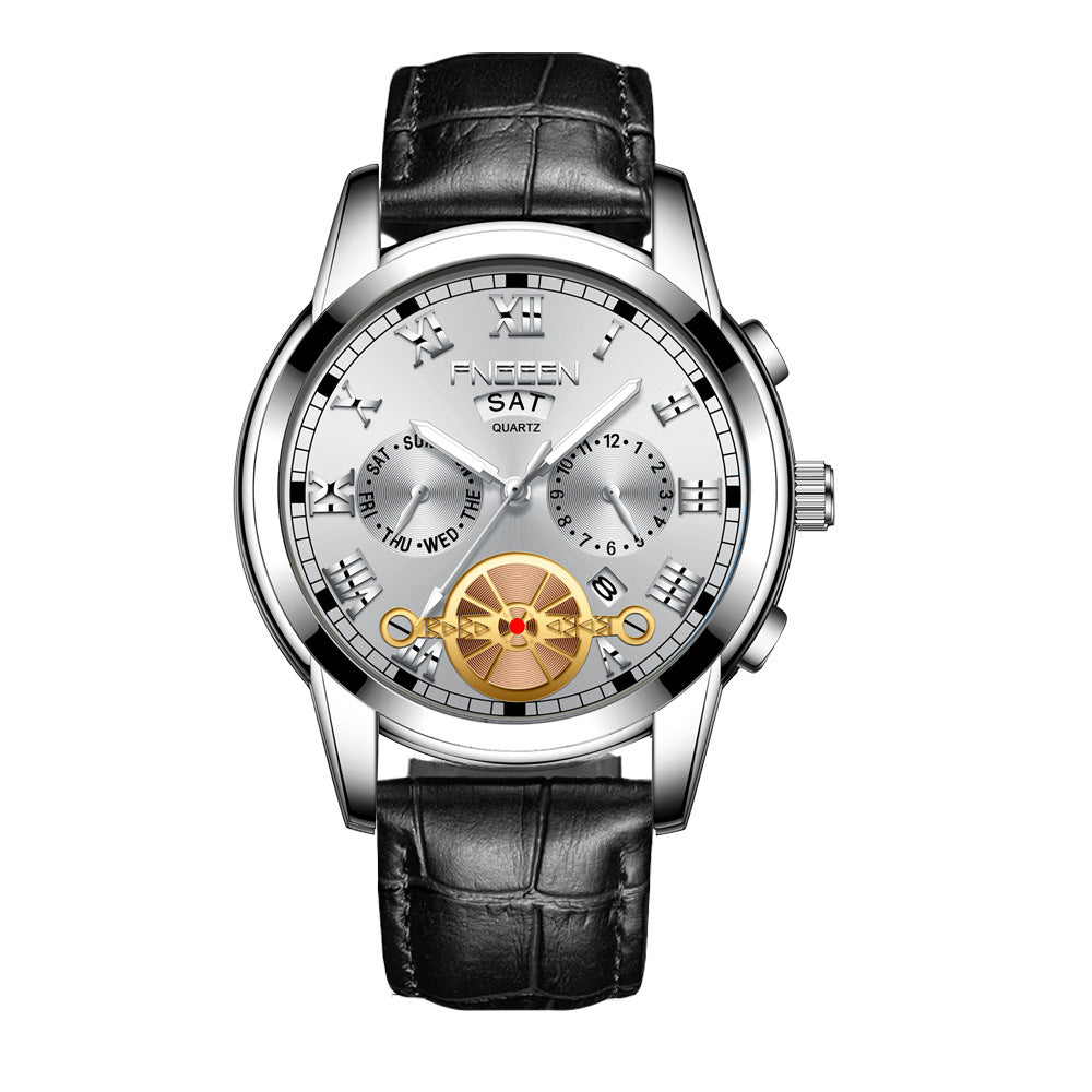 Quarz-Armbanduhr mit Kalender und Edelstahlband – Bild 13 | LuxeStyle