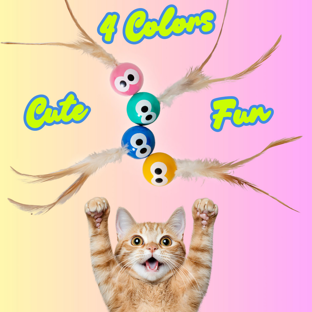 Bouncing Balls Katzenspielzeug mit Feder
