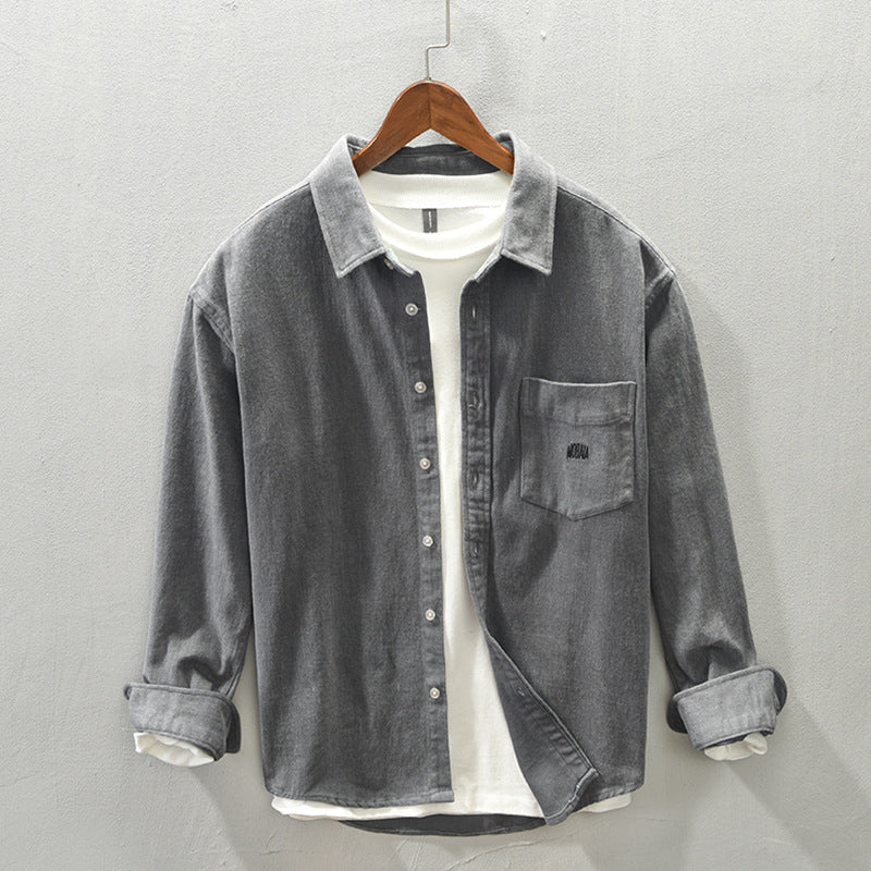 Herren Langarmshirt aus gebürsteter Baumwolle – Bild 10 | LuxeStyle