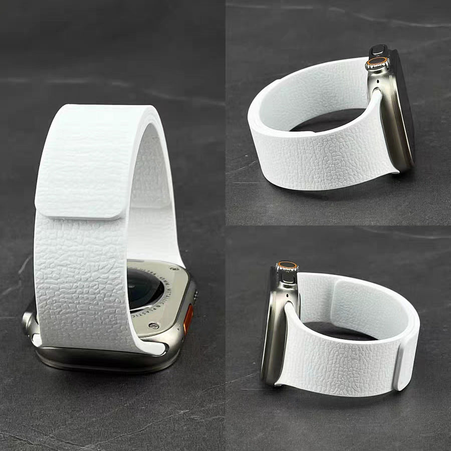 IwatchS10 Silikonarmband mit Litschi-Muster
