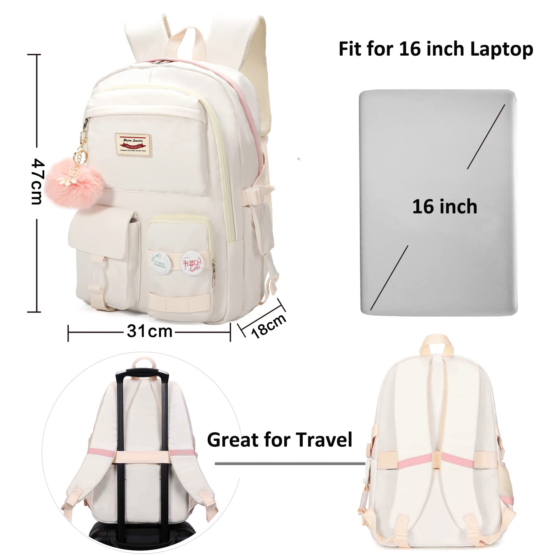 Grosser Computer-Rucksack für Studenten