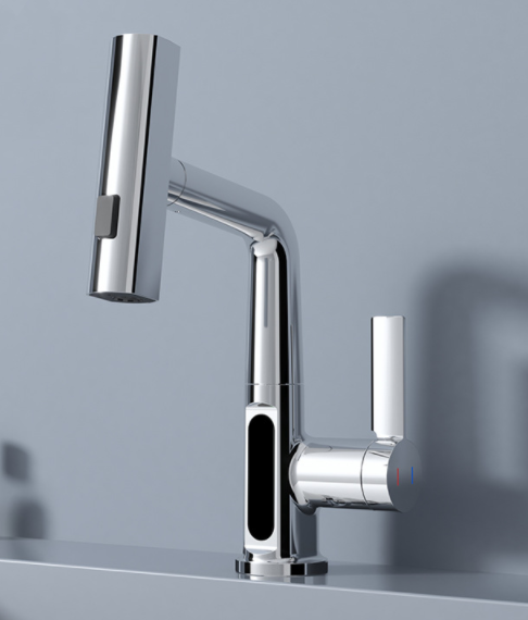 Digitaler Wasserhahn mit Ausziehbrause