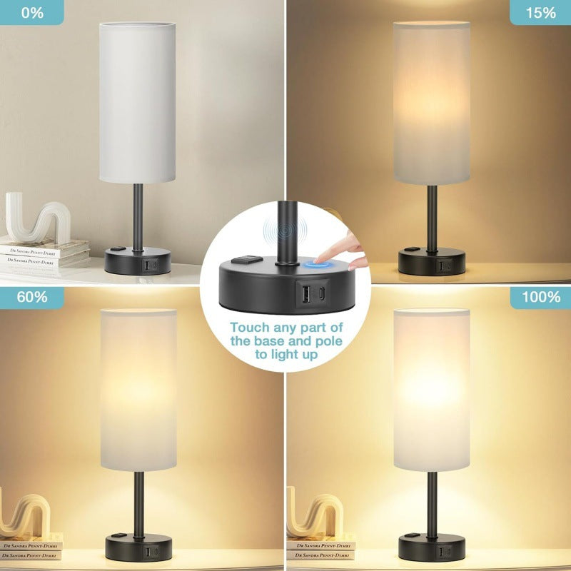 Dekorative Touch-Nachttischlampe (2er-Set)