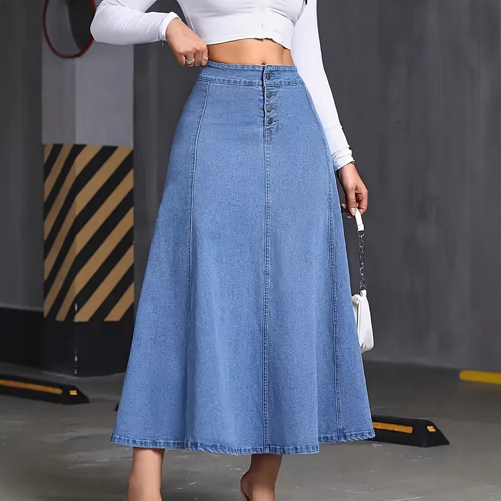Damen Jeansrock mit Knopfleiste – Ansicht 5