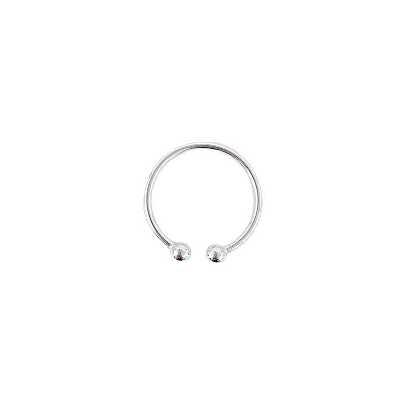 Minimalistischer Silberring mit Kugeldesign