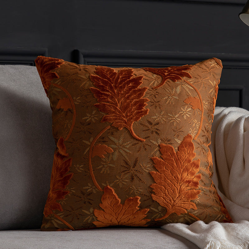 Jacquard Kissenbezug mit Blumenmuster