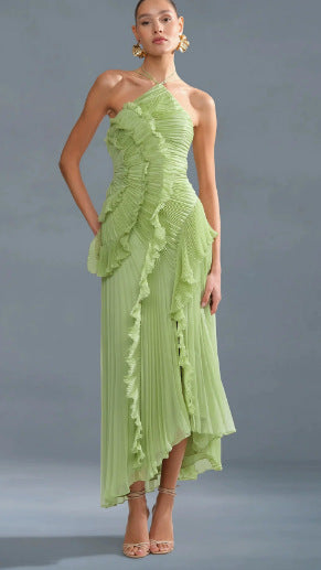 Elegantes Neckholder Chiffon-Kleid