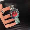 Retro-Armbanduhr Edelstahl