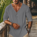 Herren V-Ausschnitt Langarmshirt