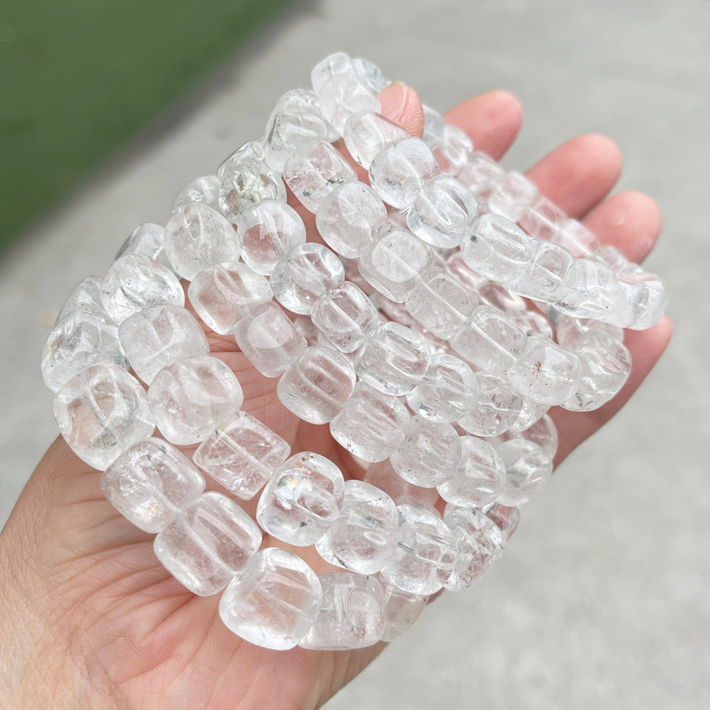 Armband mit weissen Kristall-Würfeln – Bild 1 | LuxeStyle