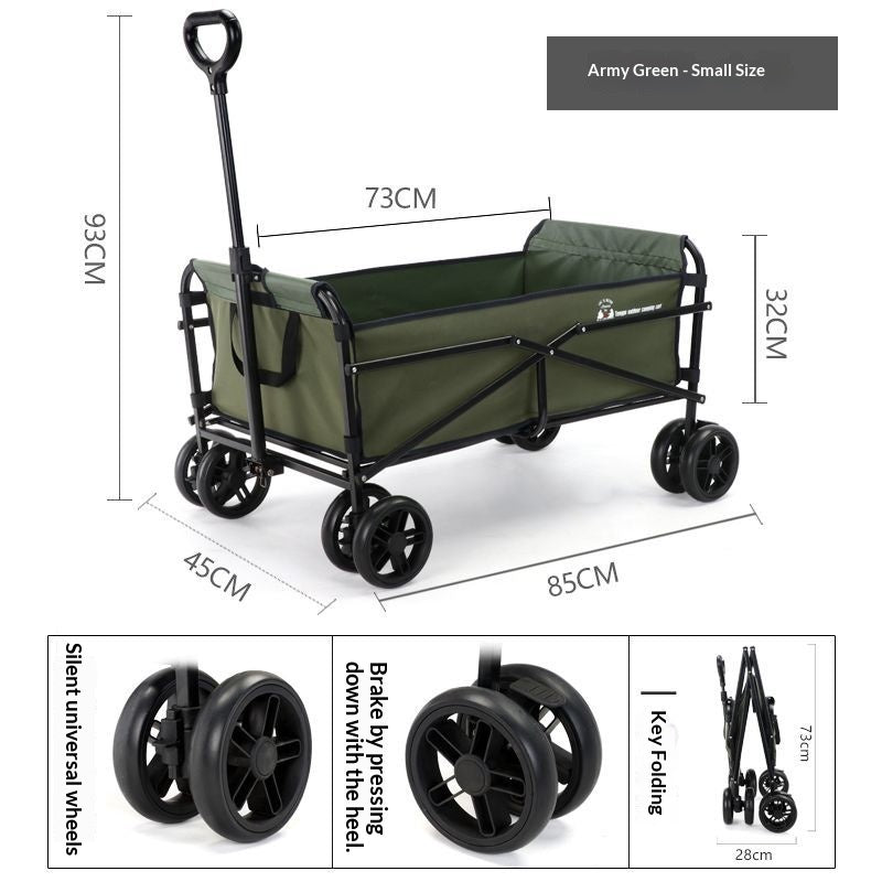 Faltbarer Multifunktionswagen für Camping & Lagerung