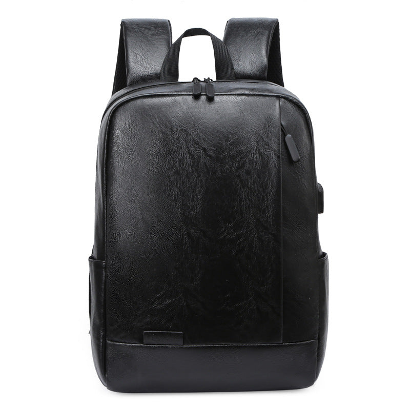 Grosser schwarzer PU-Rucksack für Herren – Bild 5 | LuxeStyle