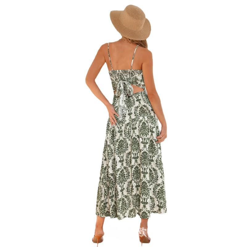 Blumenmuster Damen-Trägerkleid