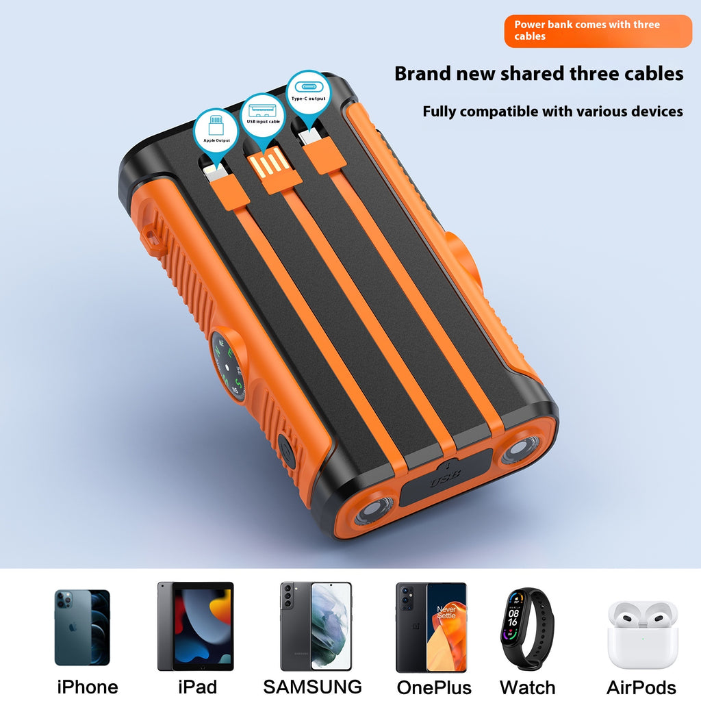 Solar Outdoor Powerbank mit Handkurbel