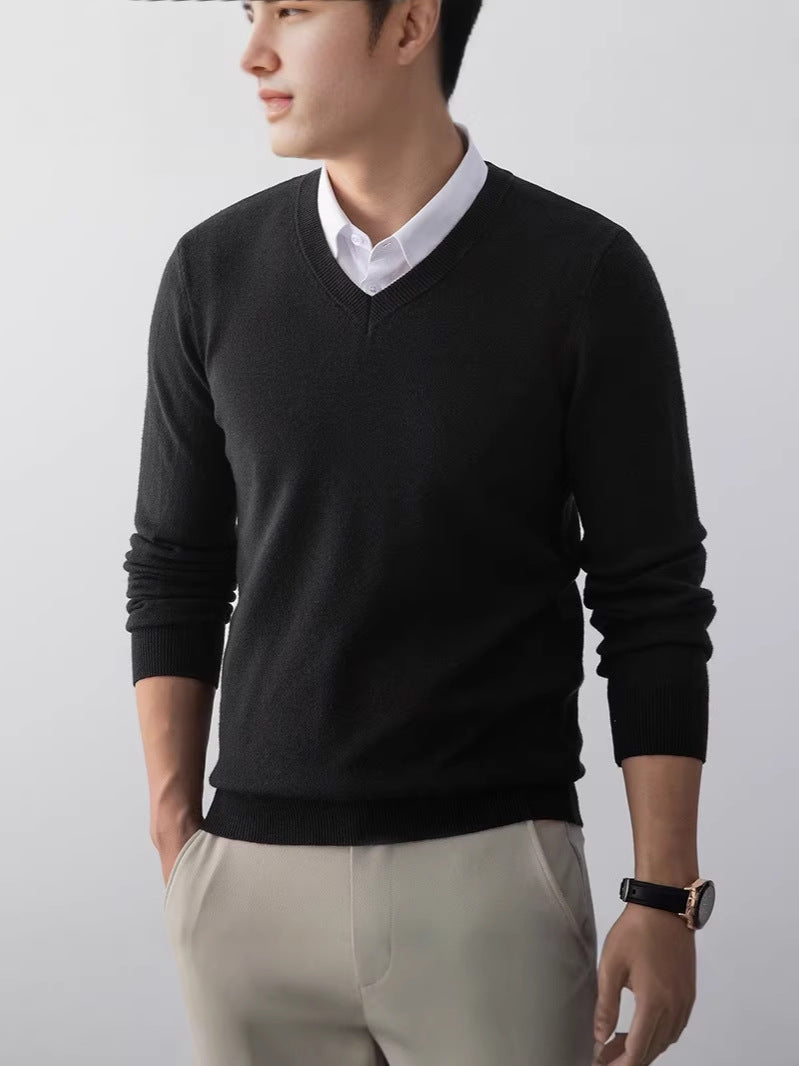 V-Ausschnitt Pullover für Herren