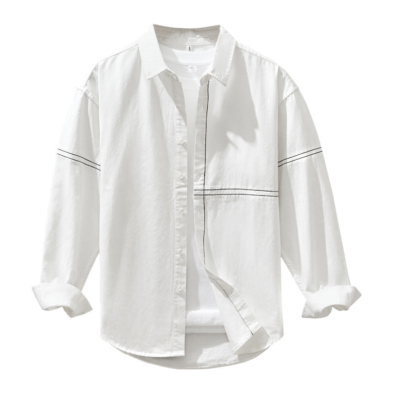 Schlank geschnittenes Langarm-Shirt aus Baumwolle – Bild 4 | LuxeStyle