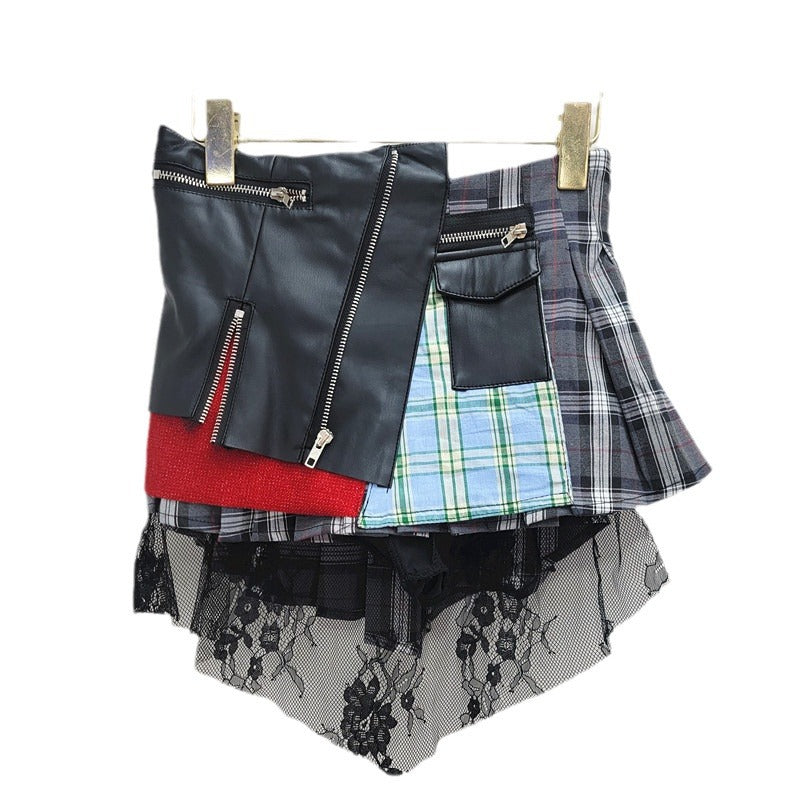 Patchwork Plaid Minirock für Damen – Bild 2 | LuxeStyle
