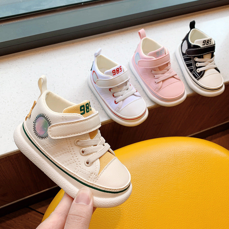 Kinder High-Top Canvas-Sneakers mit Klettverschluss – Bild 7 | LuxeStyle