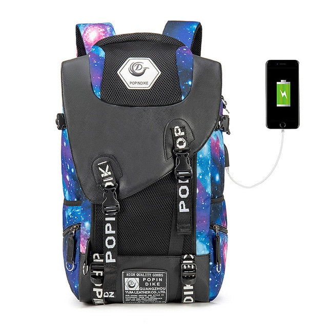 USB-Rucksack mit Laptopfach und Ladeanschluss – Bild 3 | LuxeStyle