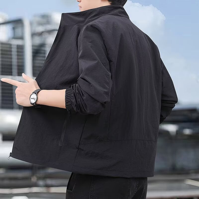 Legere Stehkragenjacke für Herren